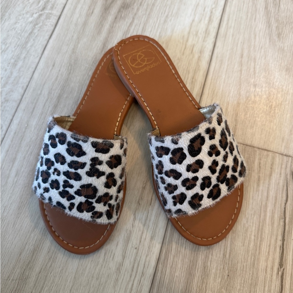 Leopard Print Slide Sandals